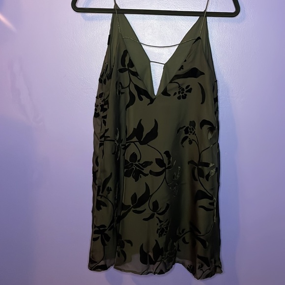 The LDRS velvet floral black slip on dress.  Size xsm-med - Picture 9 of 12